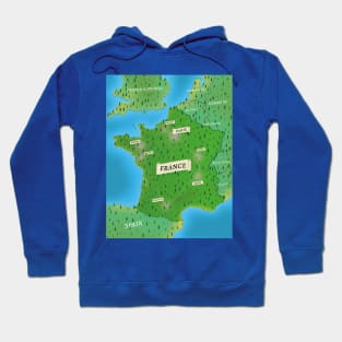 Map Of France Hoodie